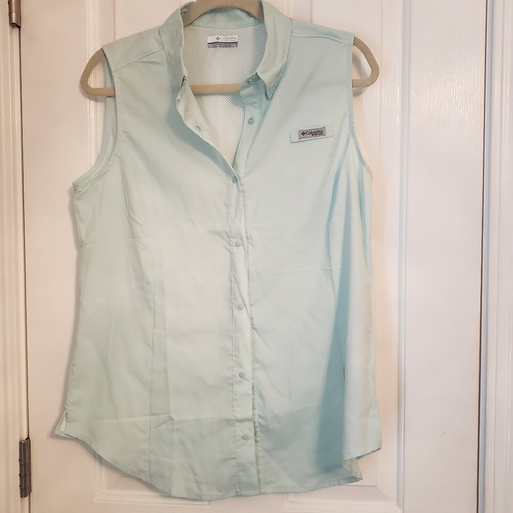 Columbia "New Mint" Snap-front Shirt Size L NWOT